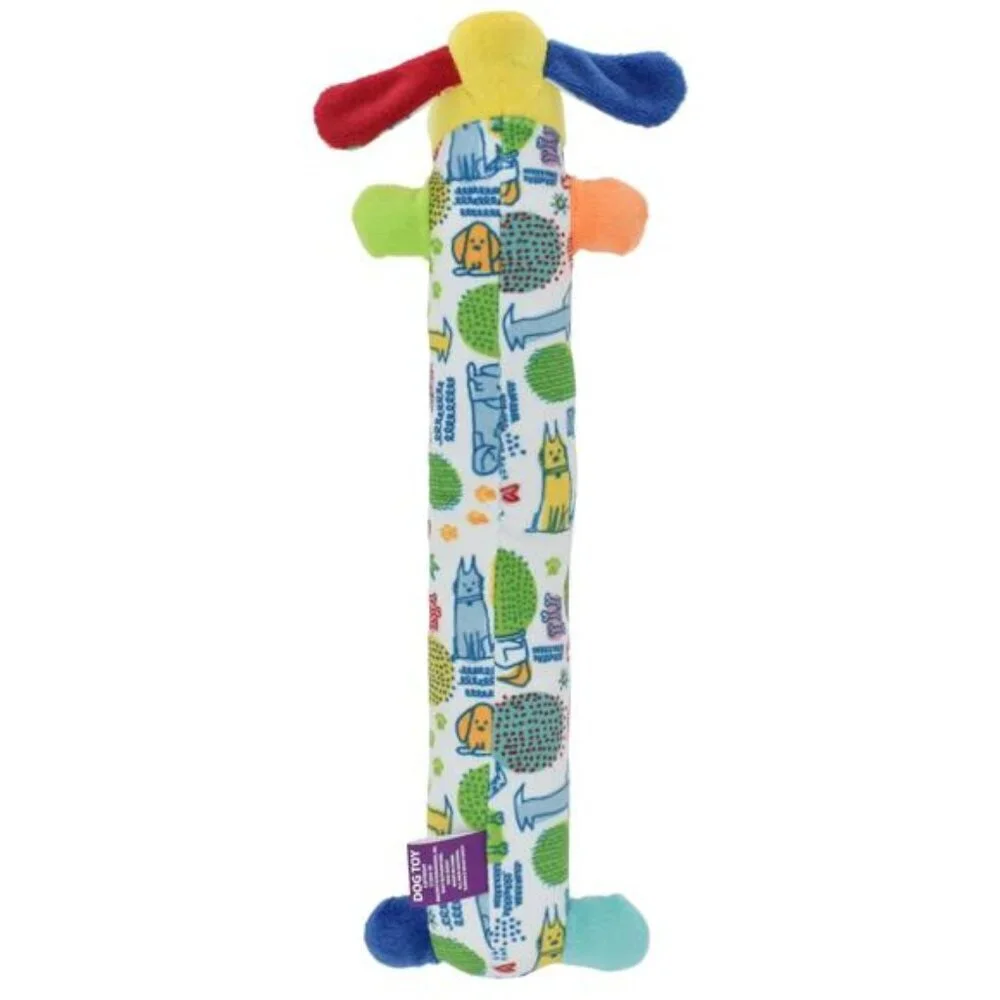 Multipet Plush Smiling Dog Toy, Medium Size, Squeaker